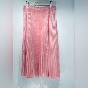 Club Monaco pastel pink pleated midi skirt 6